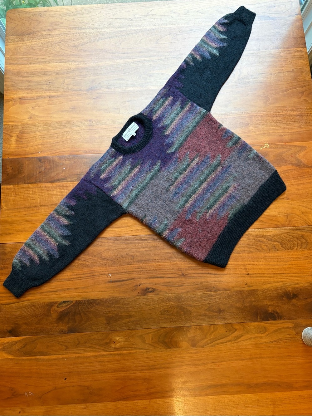 Vintage Peruvian Connection 100% Alpaca Sweater Women's M Southwestern Purple